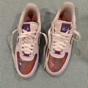 Nike Sneakers with Purple and Pink Accents
